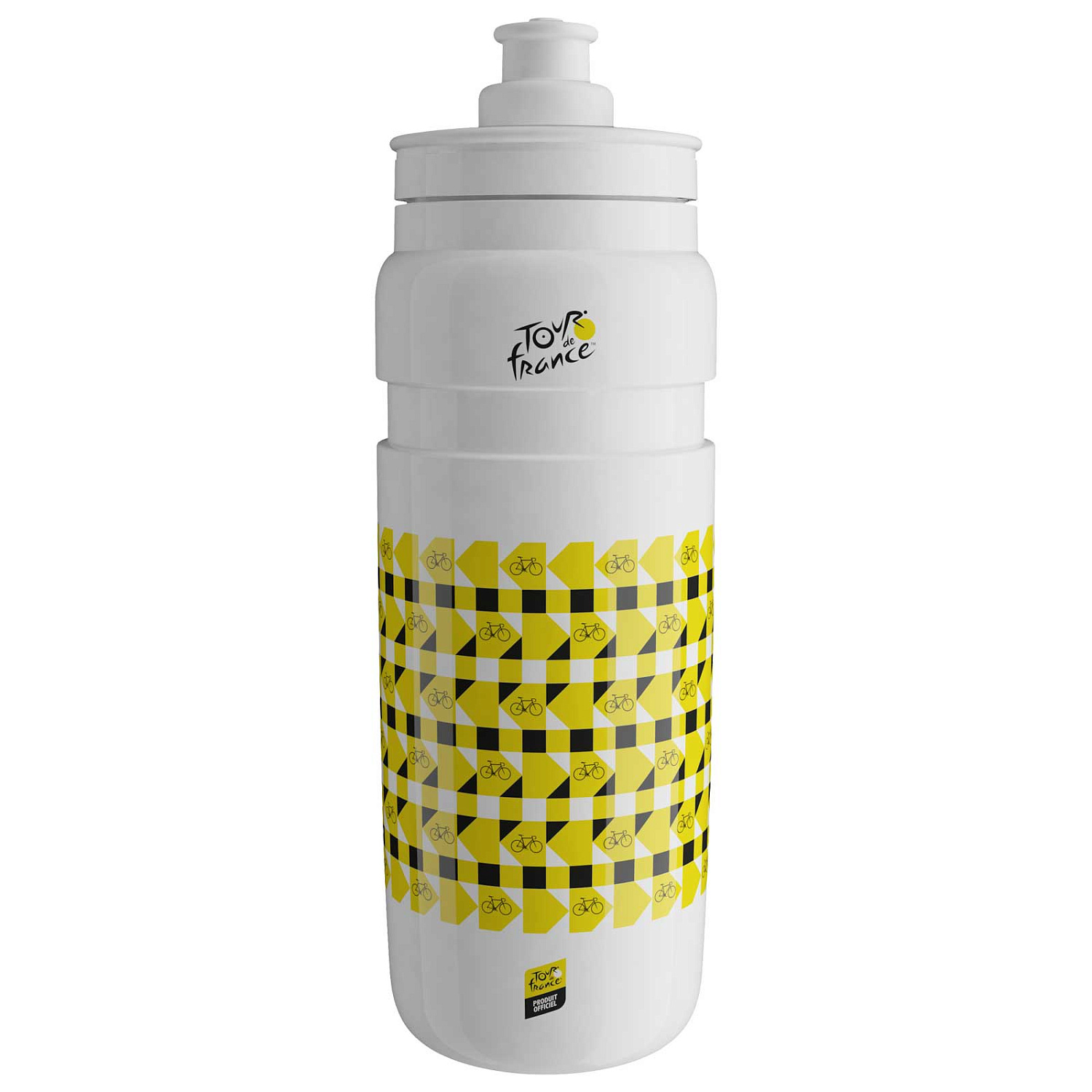 01607138 Велобутылка Elite, FLY, 750мл, TOUR DE FRANCE 2021, белая /Хорватия/