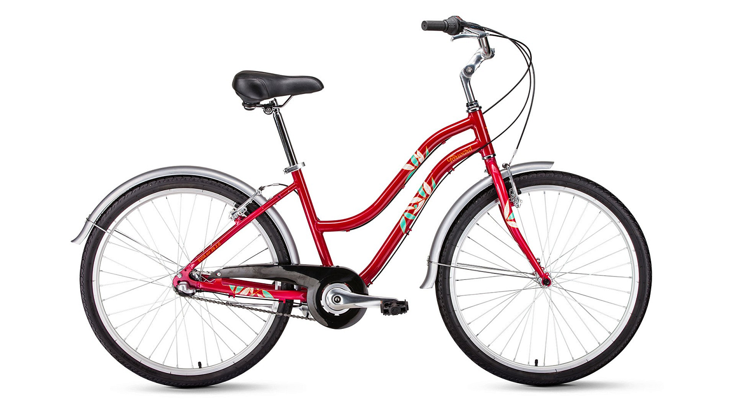 велосипед FORWARD EVIA AIR 26 2.0 алюм. (26" 3ск) темно-красный /, RBKW98663003